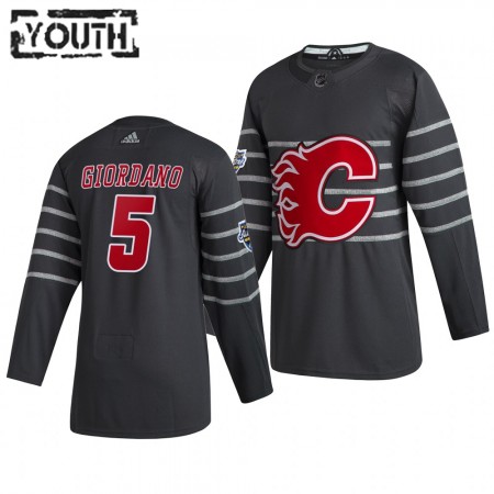 Camisola Calgary Flames Mark Giordano 5 Cinza Adidas 2020 NHL All-Star Authentic - Criança